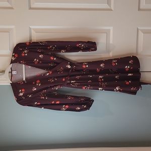 Old Navy Maroon Wrap Dress